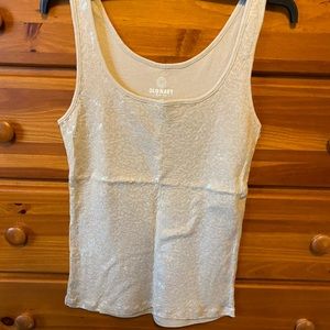 NWOT OLD NAVY SEQUIN TANK, cream color, size large
